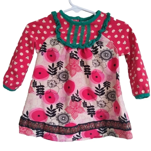 Matilda Jane MJ Under the Tree Christmas Dress Size 6-12 Months Item # 24953D - Picture 1 of 10